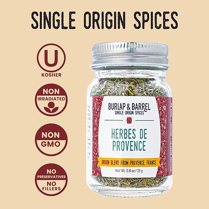 Burlap & Barrel Herbes de Provence – Iconic Herb Blend Grown & Blended in France – Herbes de