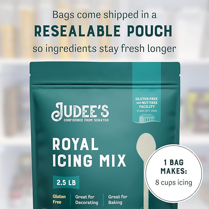 Judee's Royal Icing Mix 2.5 lb - Frost Cookies Like a Professional - For Decorating and Baking