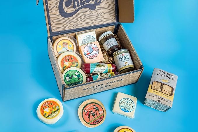 Cheese Bros. Deluxe Charcuterie Gift Box | Fresh from Wisconsin | Includes Dill Havarti, Smoked
