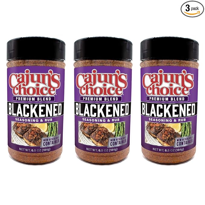 Cajun Choice Blackened Seasoning 6.5 OZ (Pack of 3) - Use for Grilling or Cooking Fish, Chicken
