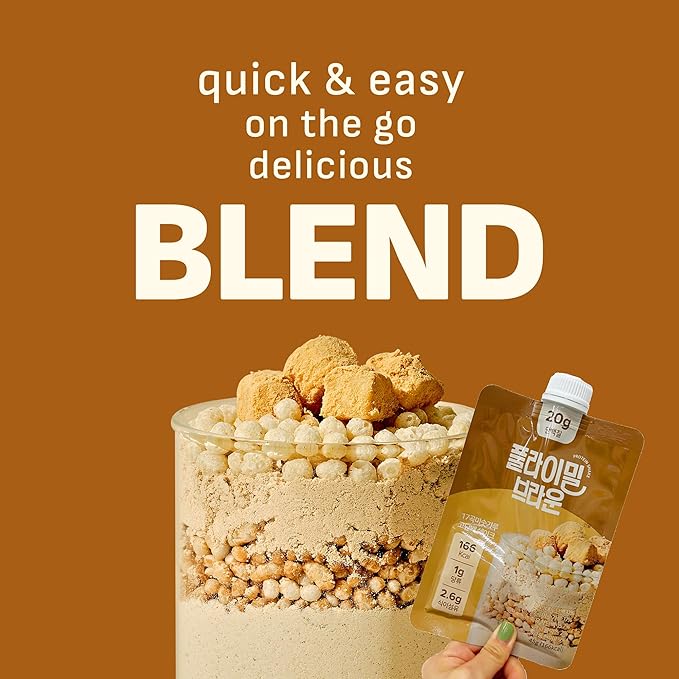 Brown 17Grains Protein Shake, 20g Protein, Low Sugar, Keto-Friendly Meal Replacement Shake, 1.59oz