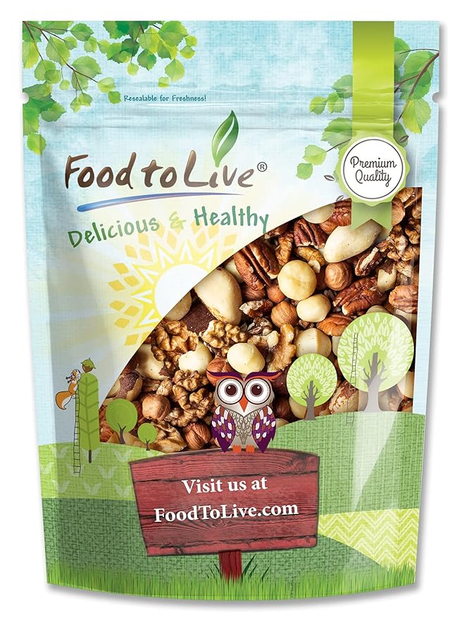 Food to Live Keto Nuts Mix, 8 Ounces ??Keto Snack Contains Raw Brazil Nuts, Pecans, Walnuts