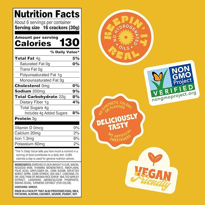 Back to Nature - Crispy Wheat Crackers - Real Ingredients like Wheat Flour & Sea Salt - Non-GMO
