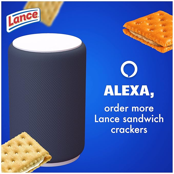Lance Sandwich Crackers, Variety Pack, 3 Flavors, 10 Individually Wrapped Packs, 6 Sandwiches Each