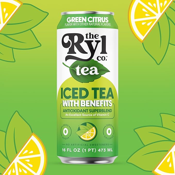 Ryl Iced Tea, Green Citrus Tea, Antioxidant Superblend, Zero Sugar, Low Carb, Zero Calorie - 16.0