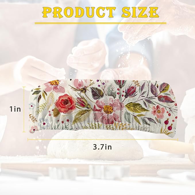 Vintage Romantic Floral Sourdough Starter Cloth Covers Jars, Or Kombucha Kefir Fermentation Cheese