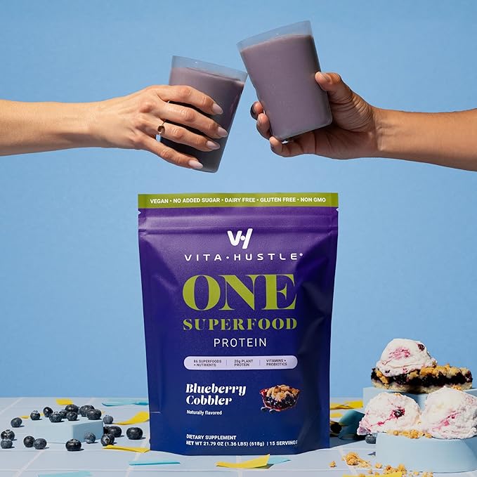 VitaHustle ONE Meal Replacement Shake - Plant Based Protein Powder by Kevin Hart - Vegan, Meal