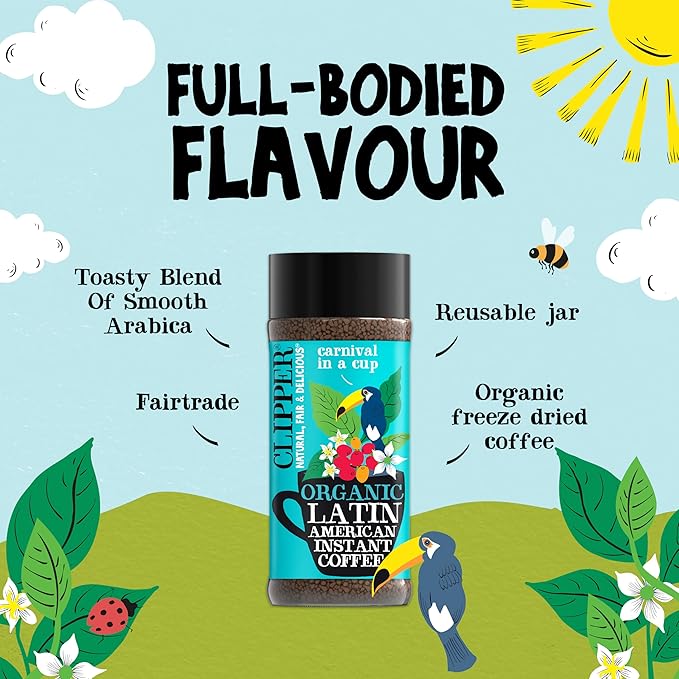 Clipper Coffee: Organic Latin American Instant Coffee – Medium Roast Coffee, Freeze Dried &