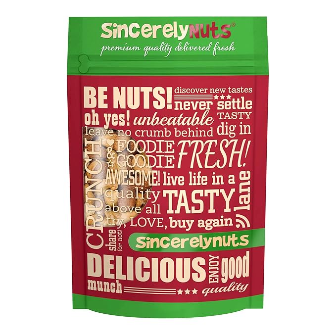 Sincerely Nuts Roasted & Unsalted Mixed Nuts (2 LB) Almonds, Cashews, Brazil Nuts, Hazelnuts &