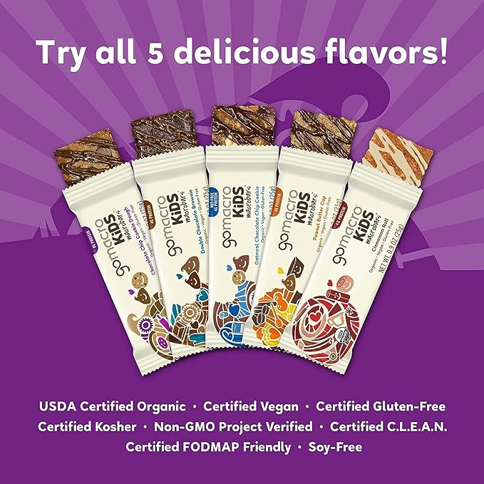 GoMacro Kids MacroBar ??5 Flavor Assortment - (0.90 Ounce Bars, 28 Count)