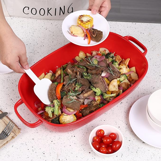 6 Quart Large Rectangular Baking Dish, 16x11 Inches Ceramic Baking Pan Casserole Dish for