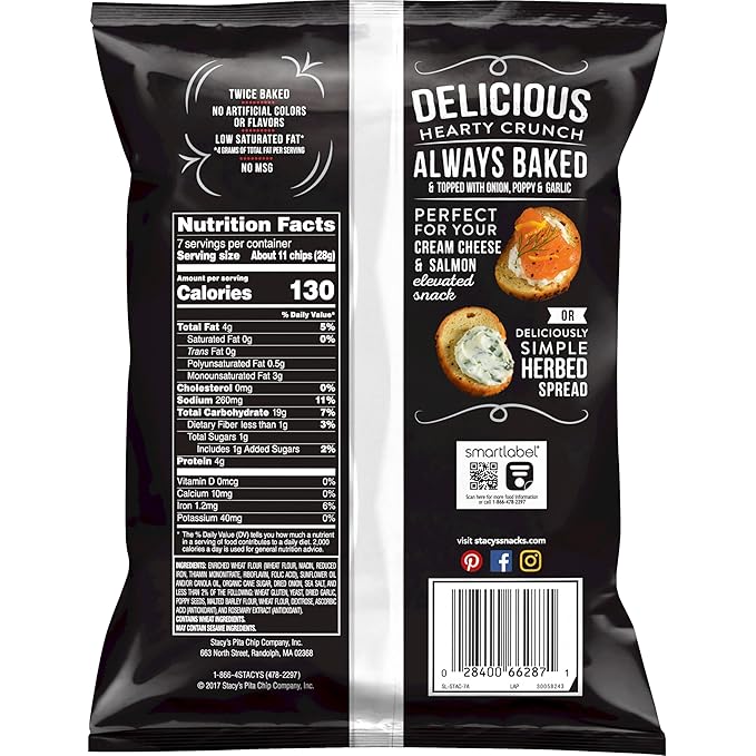 Stacy's Everything Flavored Bagel Chips, 7 Ounce Bag