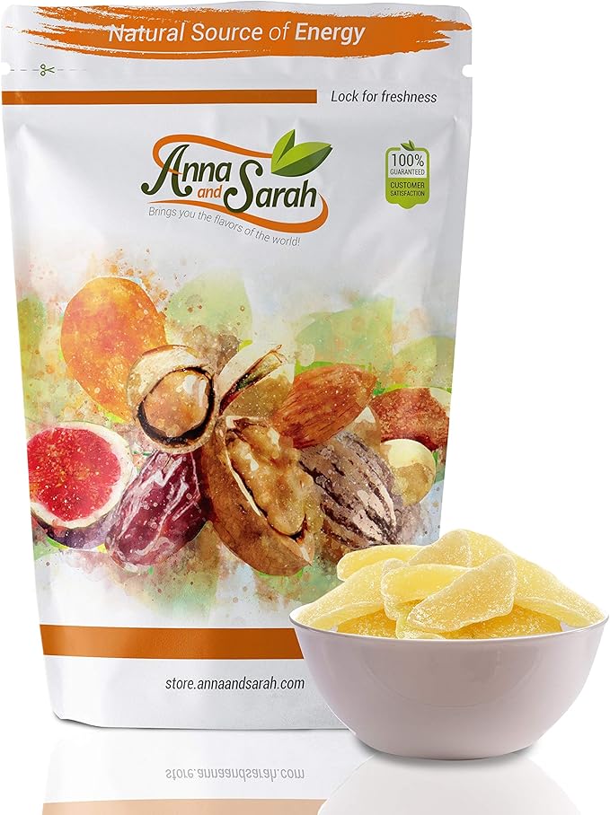 Anna and Sarah Dried Crystallized Ginger in Resealable Bag 3 Lbs