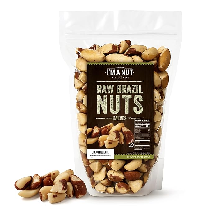 I’m A Nut Brazil Nuts, Broken, 32oz (2 lb) Distinct | Non GMO Batch Tested Gluten & Peanut Free