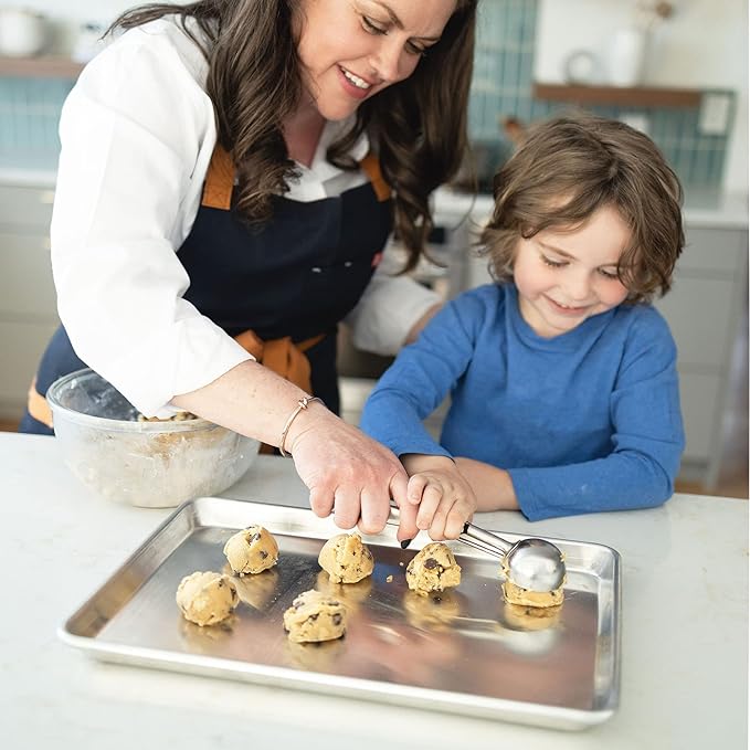 KITCHENATICS Jelly Roll Size Baking Sheet Pans, Premium Quality Aluminum Cookie Sheets for Roasting