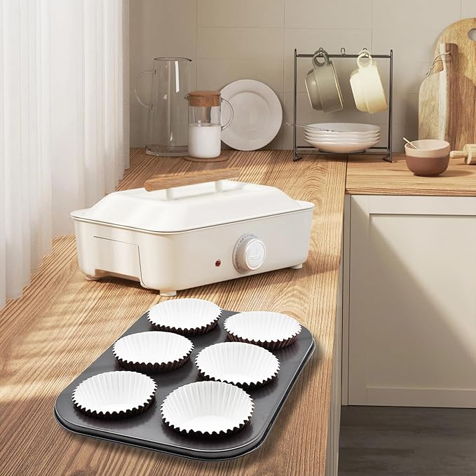 200 Pcs Orange Foil Cupcake Liners Standard Baking Cups Muffin Paper Cases