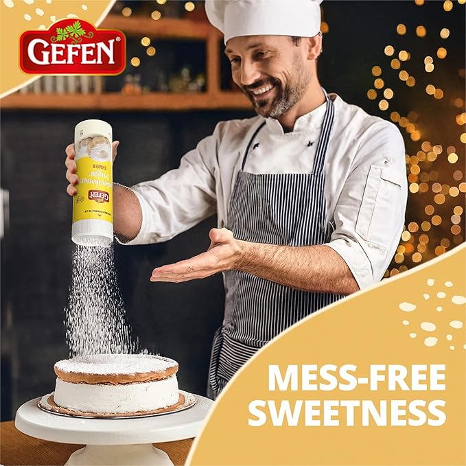 Gefen Confectioners Sugar Shaker, 8.8oz (2 Pack) | Powdered Sugar | Corn Free | Gluten Free |