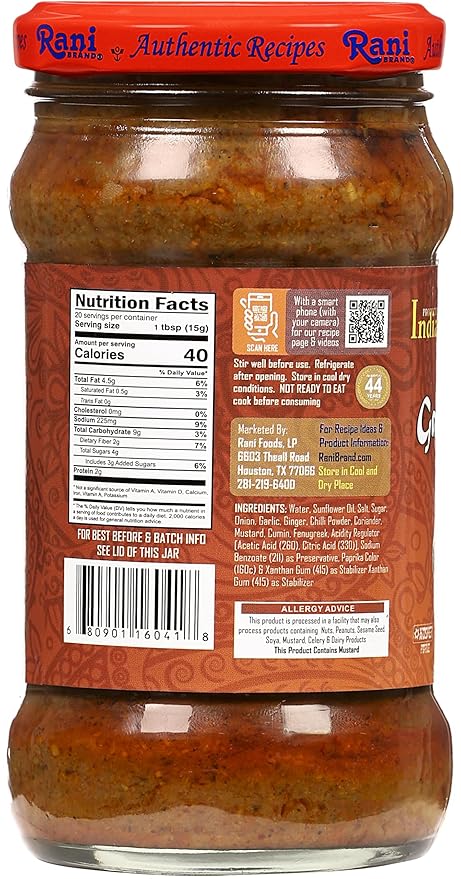 Rani Garam Masala Curry Spice Paste 10.5oz (300g) Glass Jar, Pack of 5+1 FREE ~ No Colors | All