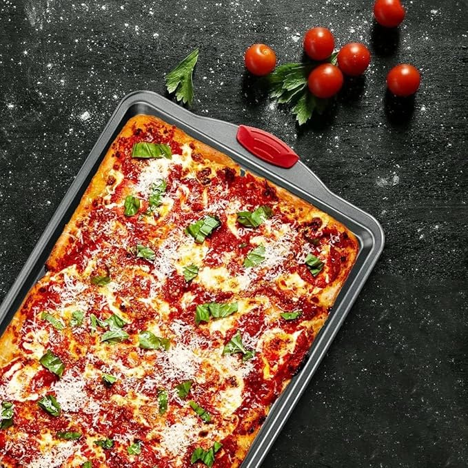 Boxiki Kitchen Nonstick Baking Sheet Pan – Heavy-Gauge Carbon Steel, Warp, Dent, and Rust-Resistant