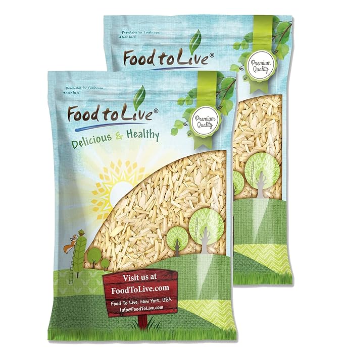 Food to Live - Blanched Slivered Almonds, 12 Pounds Chopped Raw Blanched Almonds, Unsalted, Vegan