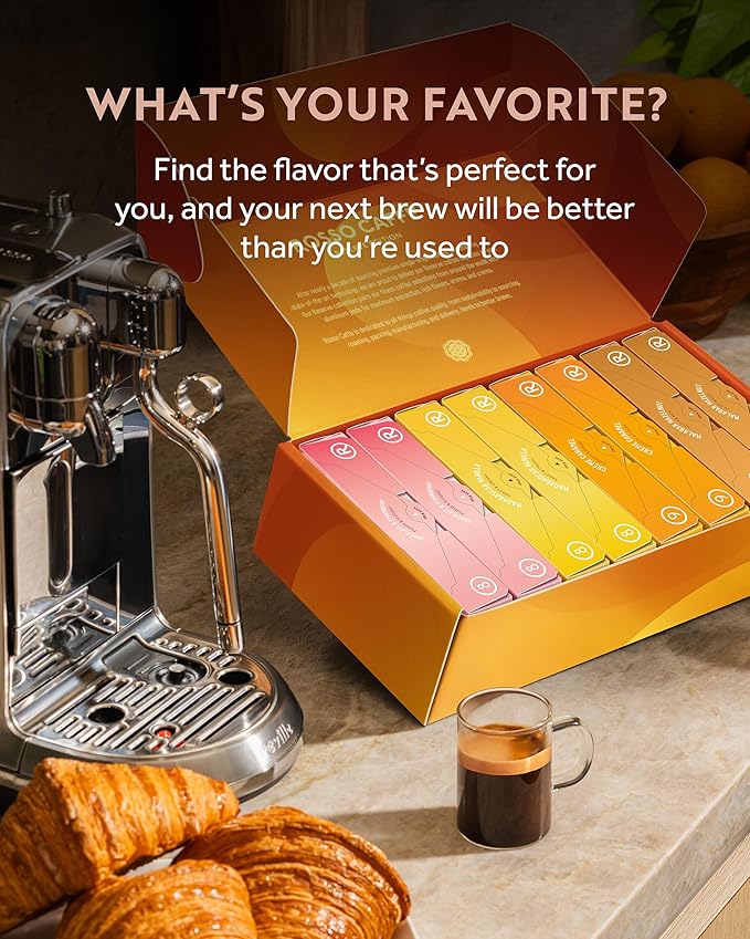 ROSSO CAFFÈ Espresso Coffee Pods for Nespresso Original Machines - 80 Capsules Flavored Pack, 4