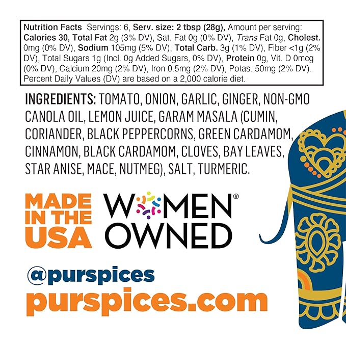 PUR Spices Masala Paste for Indian Cooking | Base Sauce or Marinade for Curry or Rice Dishes |