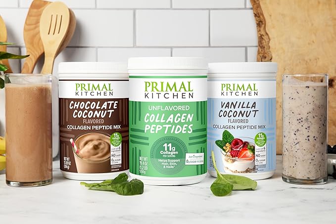 Primal Kitchen Chocolate Collagen Fuel® Drink Mix, Chocolate Coconut Collagen Peptides, No Dairy or