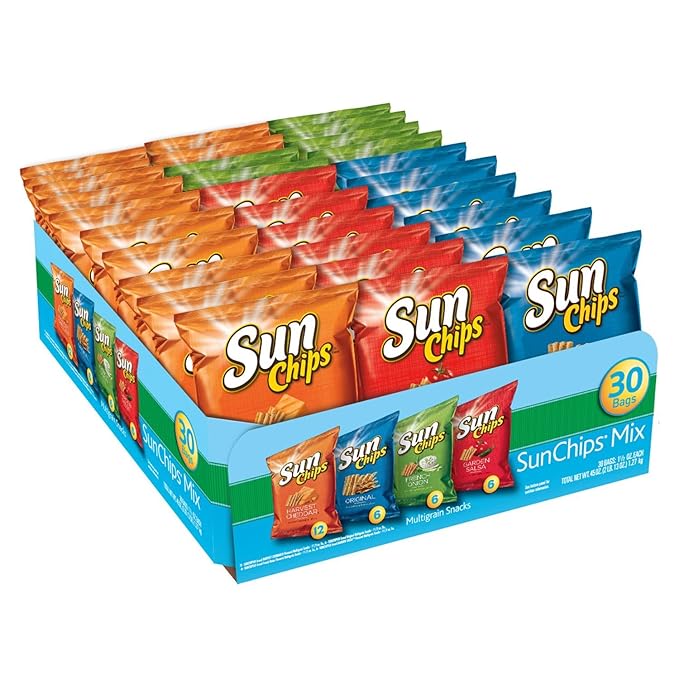 Sunchips Multigrain Snacks Variety Pack, 1.5 Ounce (Pack of 30)