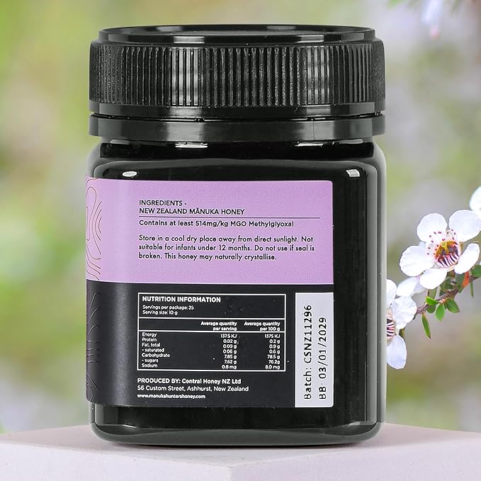 Manuka Hunters UMF 15+/MGO 514+ Certified New Zealand Manuka Honey - 100% Pure Natural Sweetener