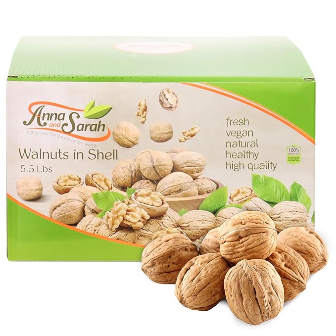 Anna and Sarah Walnuts in Shell, Jumbo, Fresh, Buttery Taste, Easy to Crack, California Chandler