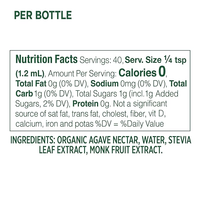 Whole Earth Stevia & Monk Fruit Liquid Sweetener, Original, No Erythritol, Squeeze Bottle, 1.62 Fl