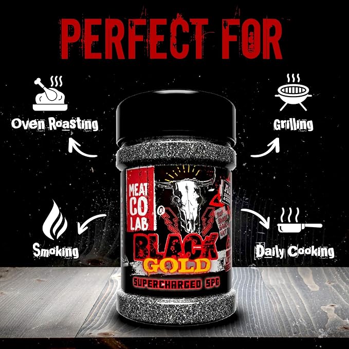 Angus & Oink | Black Gold Supercharged SPG BBQ Rub | Insane Beef Flavour & Umami Boost |