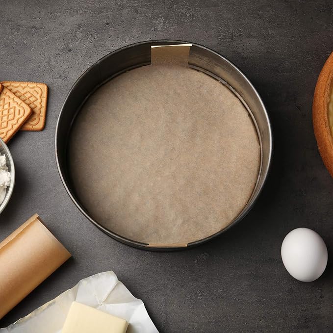 120 Pieces Precut Circle Cake Pan Liners Round Parchment Paper Non-stick Parchment Paper with Lift