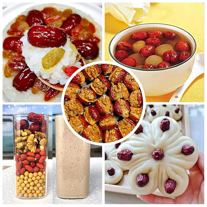 KachiKachi Jujube Dates Pitted-1.1lb/500g/, Big | Sweet | Dried Jujube Fruit Chinese Red Dates
