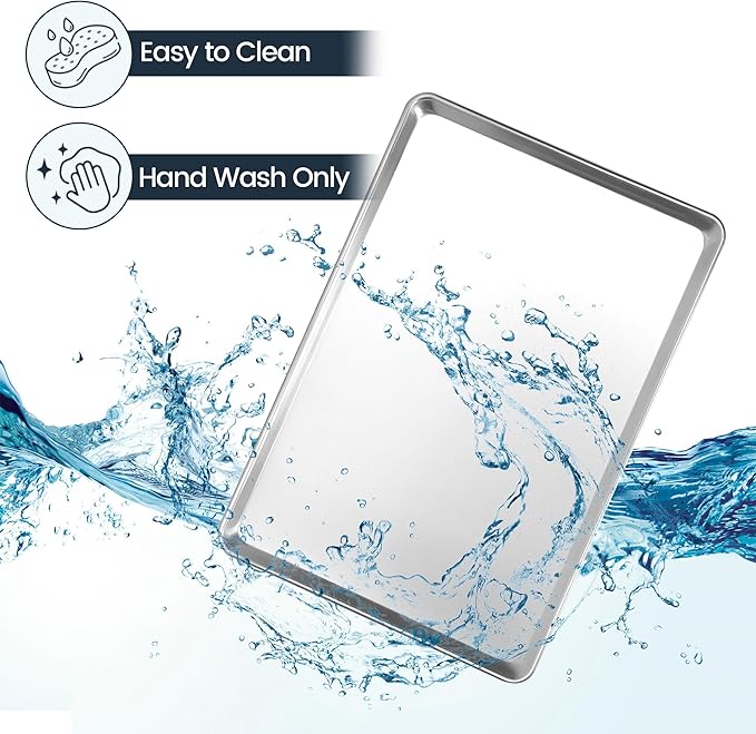 6 Pack Big Size Baking Sheet Pan, Aluminum Commercial Cookie Sheet Pan, Durable & Anti-Stick 15?쓝