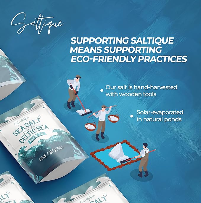 French Sea Salt Fine ground From the Celtic Sea 5lb- 100% Natural and Unrefined - Hand-Harvested