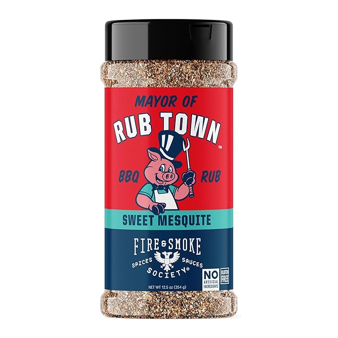 Fire & Smoke Society Mayor of Rub Town BBQ Rub | BBQ Seasoning for Smoking and Grilling Meat |