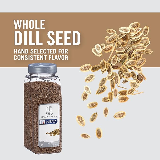 McCormick Culinary Whole Dill Seed, 15 oz - One 15 Ounce Container of Dill Seed Spice, Versatile