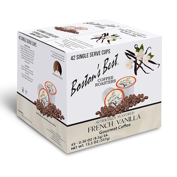 Boston’s Best – French Vanilla Flavored – Medium Roast – Single Serve Coffee Pods, Compatible with