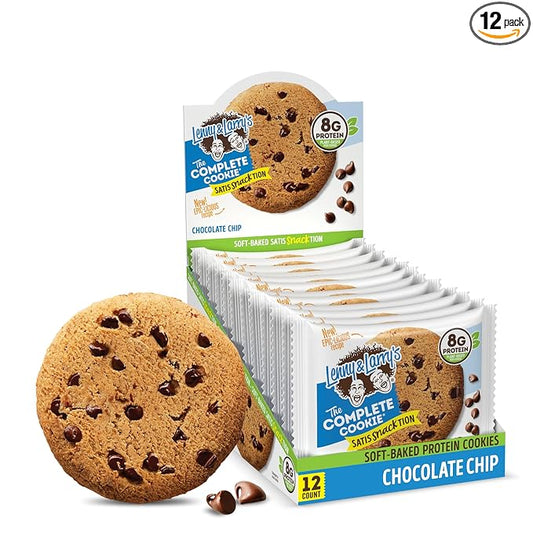 Lenny & Larry's The Complete Cookie Snack Size, Chocolate Chip, Soft Baked, 8g Plant Protein