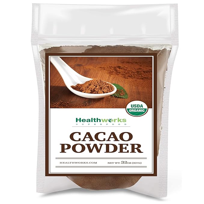 Healthworks Superfoods Organic Cacao Powder - 32 Oz / 2 Lbs - Cocoa Chocolate Substitute - Rich