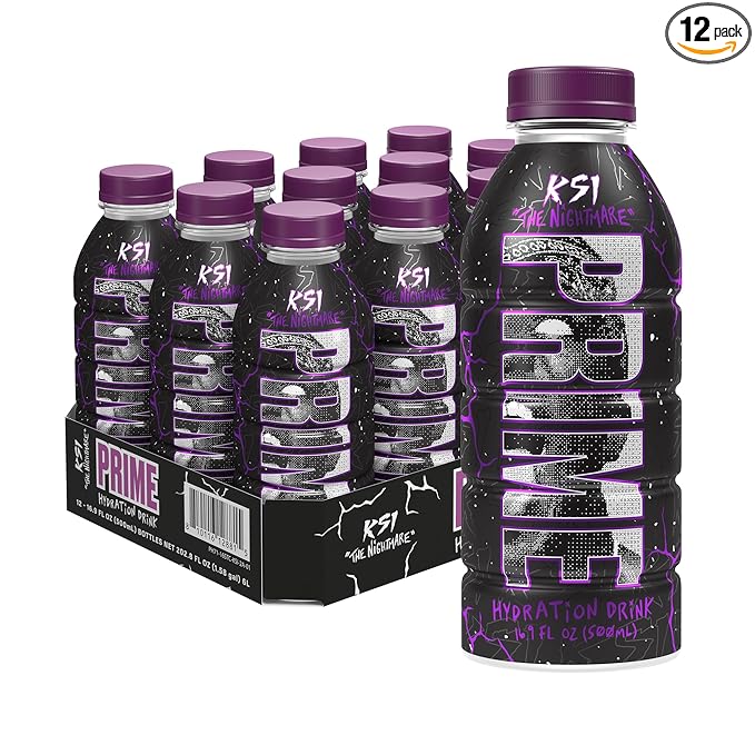 PRIME Hydration KSI THE NIGHTMARE, Sports Drinks, Electrolyte Enhanced to Replenish Fluids, 250mg