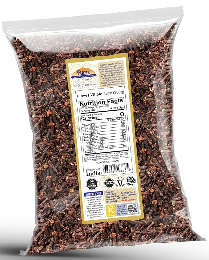 Rani Cloves Whole (Laung) 28oz (800g) Great for Food, Tea, Pomander Balls and Potpourri, Hand