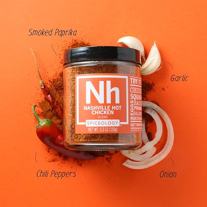 Spiceology – Nashville Hot Chicken Seasoning – Bold & Spicy Chicken Rub with Cayenne, Smoked