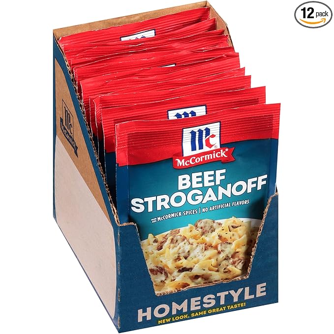 McCormick Beef Stroganoff Seasoning Mix, 1.5 oz (Pack of 12)