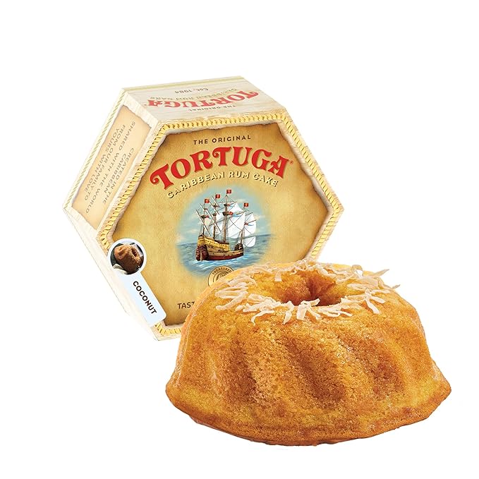 TORTUGA Caribbean Coconut Rum Cake - 16 oz Rum Cake - The Perfect Premium Gourmet Gift for Gift