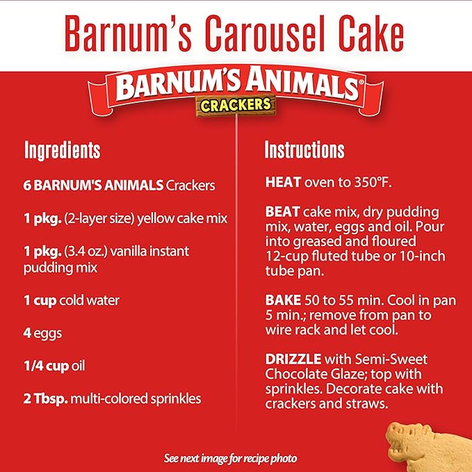 BARNUM'S Original Animal Crackers, Bulk Kids Snacks, 12 - 2.13 oz Boxes
