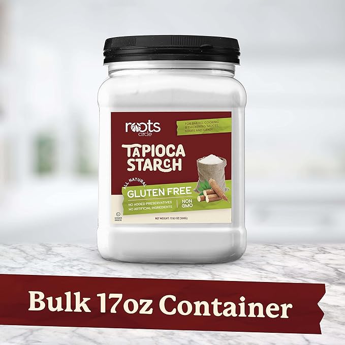Roots Circle All Natural Tapioca Starch | Non GMO & Gluten-Free Flour with No Preservatives |