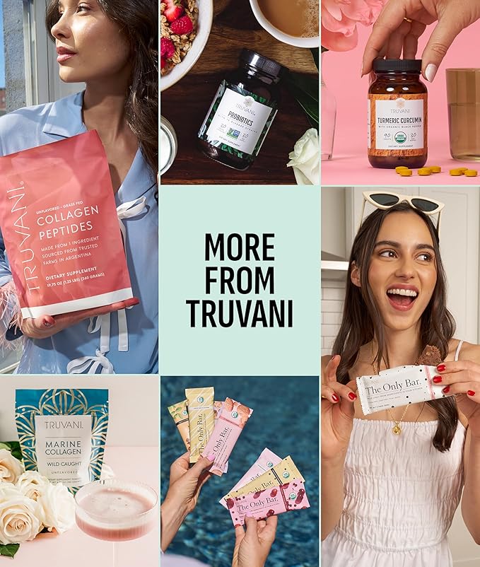 Truvani Vegan Pea Protein Powder | Mint Chocolate | 20g Organic Plant Based Protein Per Serving |