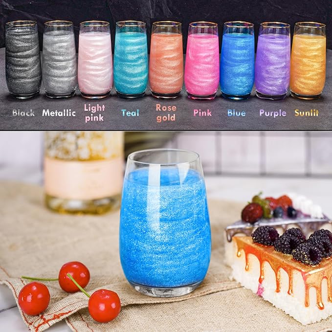 NiHome Edible Food-Grade Glitter Powder Glimmer Luster Dust Metallic Fancy Food Decorating Sprinkle